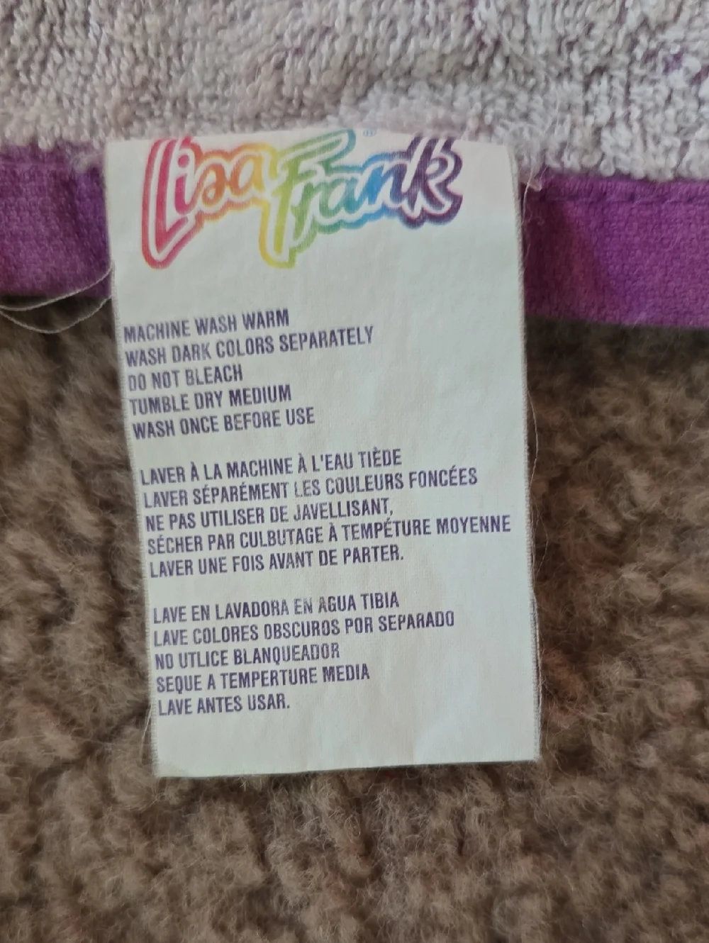 Vintage 90's Lisa Frank Roary Beach Towel